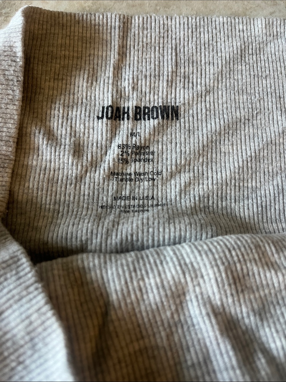 Joah Brown Ribbed Pearl Leggings - Picture 3 of 3